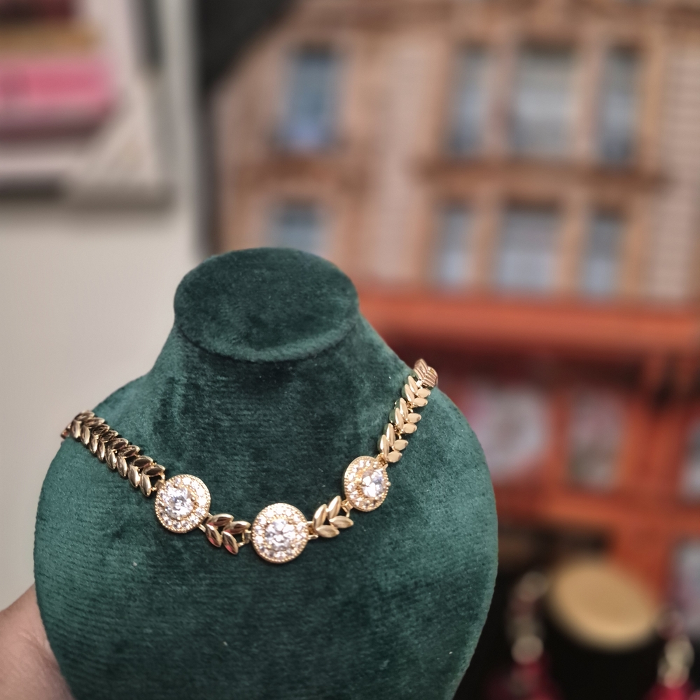 $250 Msrp 18k Gold Filled with AAA Cz Bracelet